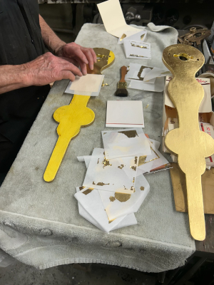 Gold Leafing the New Hands