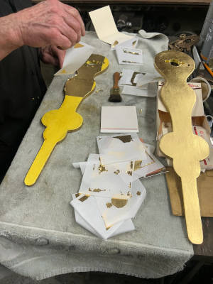 Gold Leafing the New Hands